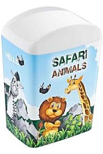 Mena Rise Diyar-Ifırsatshop Soft Illustrated Trash Can Rotating Lid 10 Lt Safari 1017157
