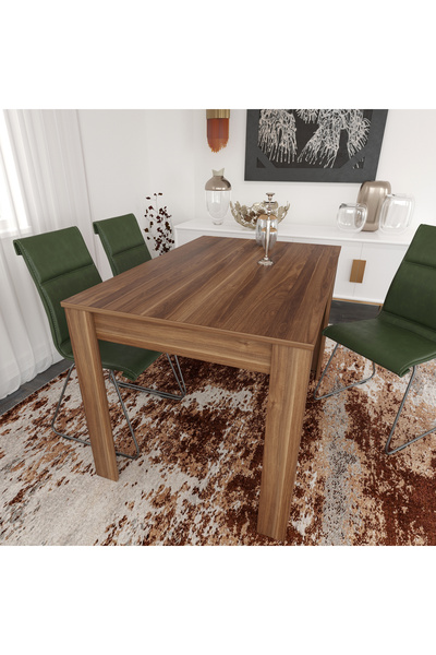 PASİFİC HOME Single Mutfak Yemek Masası, 120x80 cm, Dikdörtgen, Ceviz