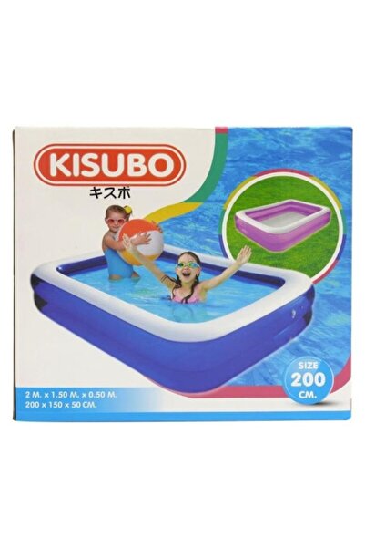 Star Master Inflatable Pool, 200x150x50 Cm, Blue/White Color, Premium Material, Bpa Free, UV Protection