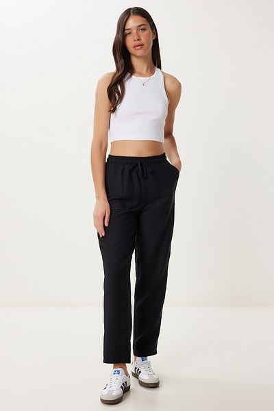Lovelyİstanbul Woven Baggy Trousers with Pockets