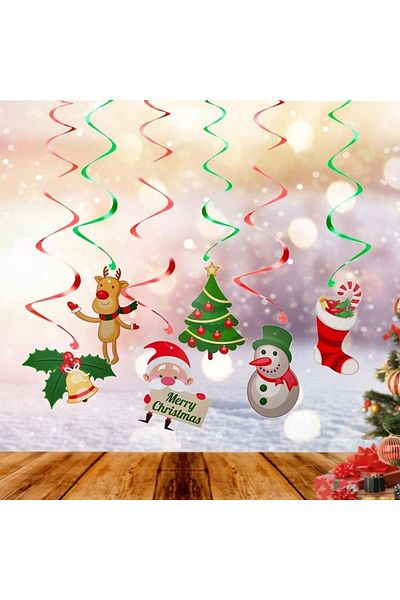 Hyxodjy Set of 12 Christmas decorations Hyxodjy, PVC, multicolor, 65 cm