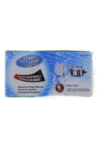 Homemate Home Mate Cellulose Sponge & Sponge Scrubbers 6 pcs