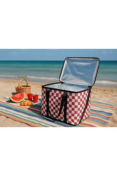 Şener collection Thermo Picnic Bag Thermal Insulated Thermal Bag Camping Beach Bag 29 Lt