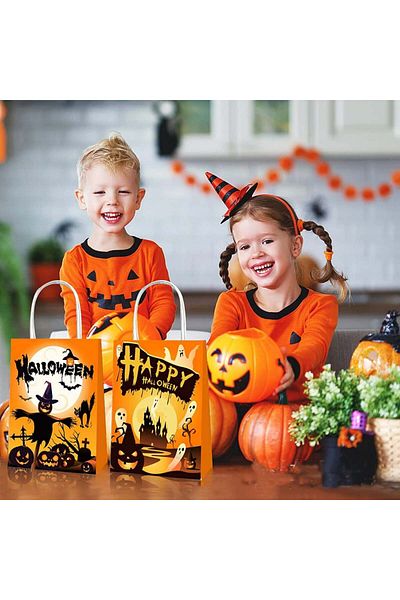 Litou Set of 12 LITOU Halloween gift bags, paper, 16 x 21 x 8 cm
