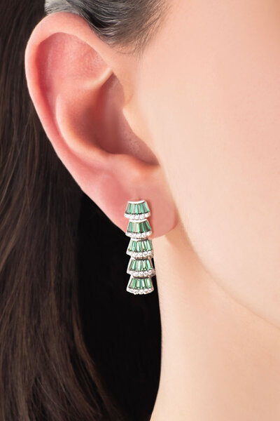 So CHIC... Deniz Kabuğu 18 Ayar Beyaz Altın Kaplama Gümüş Sallantılı Küpe