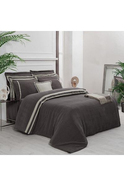 Sarev Kımera Cupro Vegan Silk Double Duvet Cover Set Brown