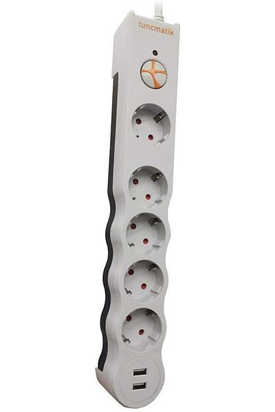 Mena Rise Diyar-Ifırsatshop Tunçmatik Powersurge 5+ USB Port Surge Protected Socket Tsk5015 1017157
