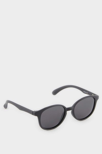 DeFacto Girl's Round Black Plastic Frame Black Glass Polarized Sunglasses F4303A8Ns