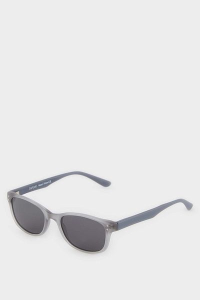 DeFacto Boy's Round Gray Plastic Frame Black Glass Polarized Sunglasses F4382A8Ns