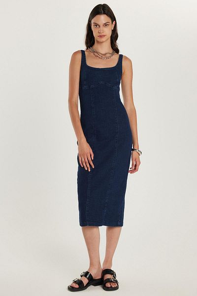 Tudors Rochie de damă slim fit, cu bretele, cu decolteu în U