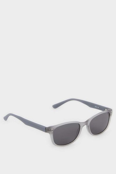 DeFacto Boy's Round Gray Plastic Frame Black Glass Polarized Sunglasses F4382A8Ns