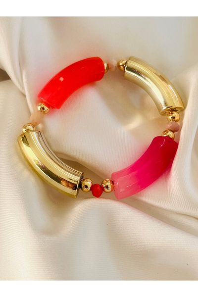 COCOSH TAKI Pink Gold Detailed Multi Bracelet