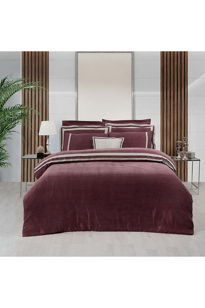 Sarev Kımera Cupro Vegan Silk Double Duvet Cover Set Claret Red