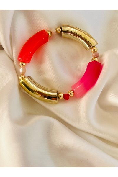 COCOSH TAKI Pink Gold Detailed Multi Bracelet