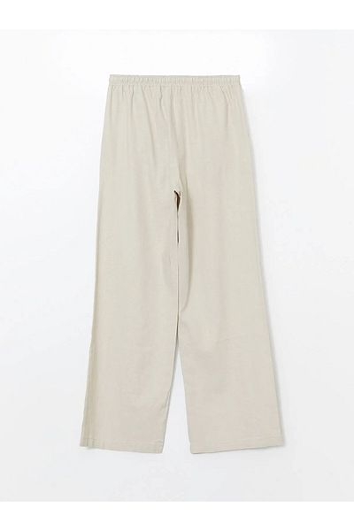LC Waikiki Women's Linen Blended Pants with Elastic Waist