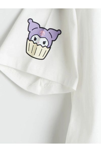 LC Waikiki Crew Neck Kuromi Printed Girl's T-Shirt