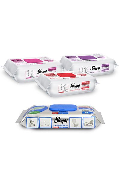 Sleepy Easy Clean Flower Series & Super Lime Remover Surface Cleaning Towel & Wipes (3X100+30)