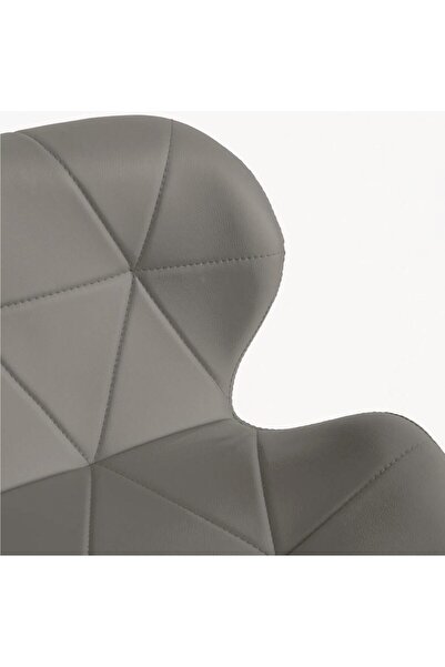 Quasar & Co. Bar stool, adjustable height, swivel, shell seat, suitable for kitchen, eco-leather, gray