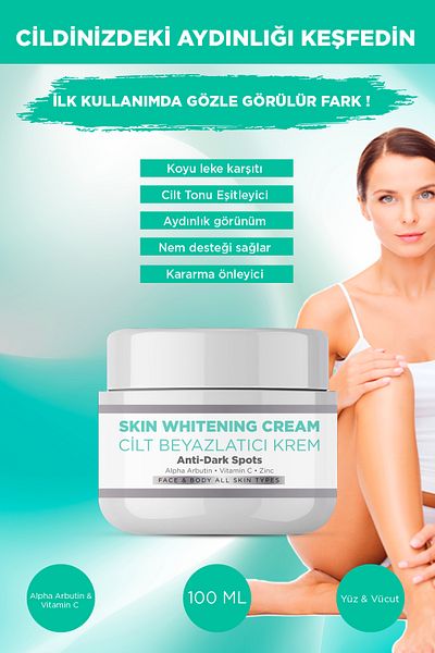 LAST TOUCH Skin Whitening Cream, Anti-Blemish and Uneven Tone, Alpha Arbutin and Vitamin C 100 ml