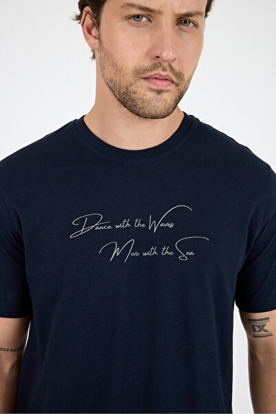 Rodi Men's 100% Cotton Crew Neck Short Sleeve Printed T-Shirt Comfortable and Stylish Casual Men's T-Shirt 0011