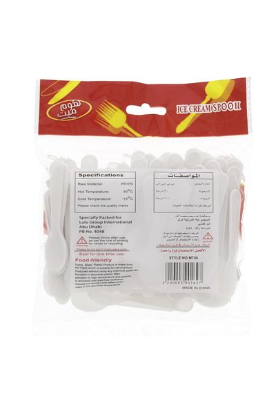 Homemate Home Mate MT08 Ice Cream Spoons – 100pcs (3.9 inch, Plastic, Reusable, Multi-use)