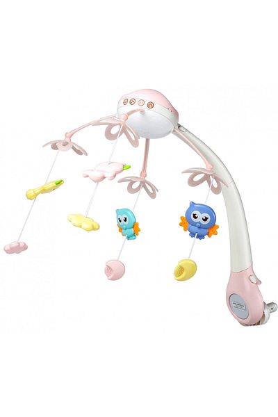 ideal STORE Musical baby carousel with projector remote control and 500 songs Pink