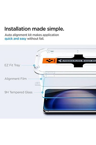 Mena Rise Diyar-ıFırsatShop واقي شاشة زجاجي لهاتف Galaxy S23 Plus سهل التركيب GLAS.tR EZ Fit (قطعتان) - AGL05