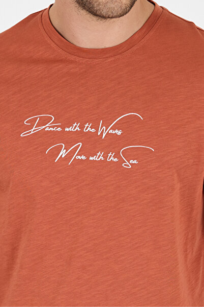 Rodi Men's 100% Cotton Crew Neck Short Sleeve Printed T-Shirt Comfortable and Stylish Casual Men's T-Shirt 0011