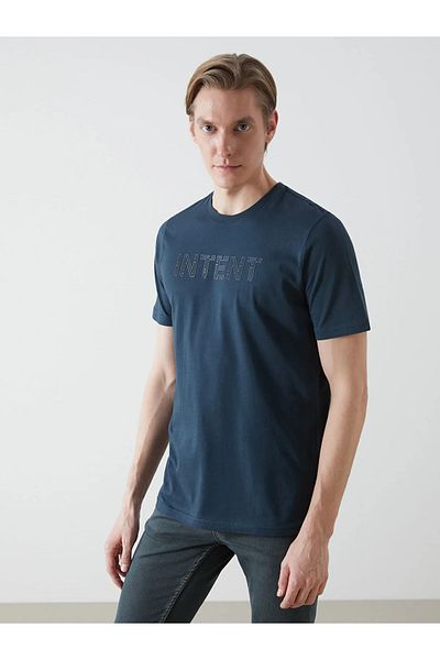 LC Waikiki Tricou pentru bărbați din bumbac pieptănat cu decolteu