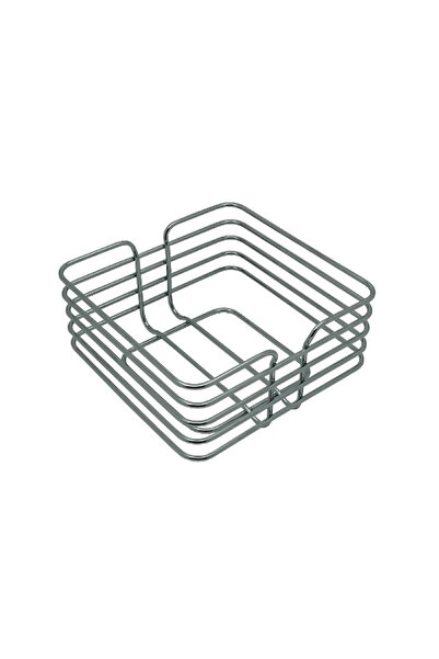 BASURRAH سلة خبز فولاذية مربعة - سلة معدنية عصرية لتقديم الخبز والفواكه والوج...