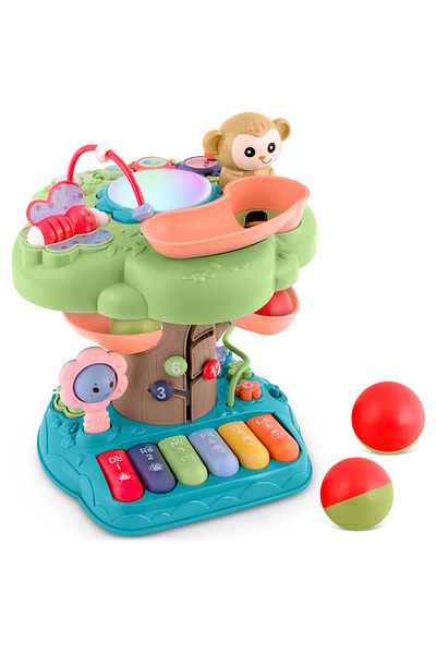 ideal STORE Educational Toy for Children, Tree Shaped MUSICAL MONKEY IdealStore, 2-Step Volume, Mini