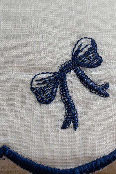 Nazik Home Serena Bow Embroidered Hand Towel (30 X 50 cm)