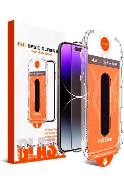 Mena Rise Diyar-ıFırsatShop متوافق مع iPhone مع جهاز محاذاة النقاط ممتص للصدمات وتركيب الزجاج A