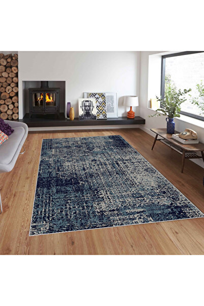 Exporgin Blauer Teppich mit 3D-Digitaldruck, rutschfester Bodenbelag