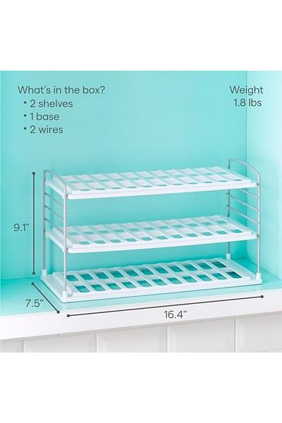 Mena Rise Cabinet Organizer for Bottles, Adjustable, 3 Shelves, Large 1