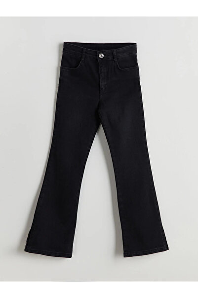 LC Waikiki Black Spanish Leg Girl's Jeans Trousers