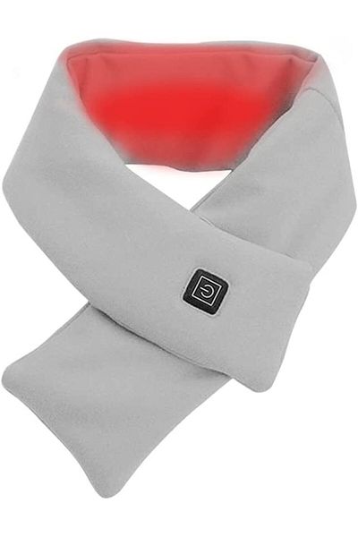 LDREAMAM Heated Collar, Cotton, Gray, 10 X 81 Cm