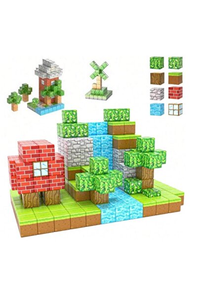 OEM Magnetic Cubes, Construction Set, 90 pcs, Minecraft