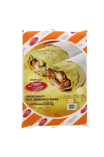 Homemate ورق ساندويتش هوم ميت ١ كجم - غير لاصق، مقاوم للدهون، ٣٨ سم × ٤٢ سم