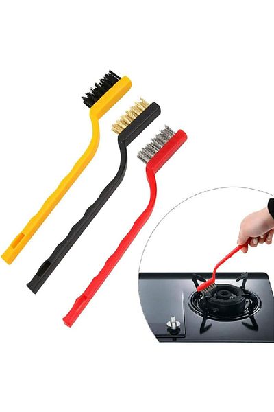 Mena Rise Şirinshop Pieces Metal Wire Brush Aygaz Rust-Free Stains Cleaning Brush 1108107