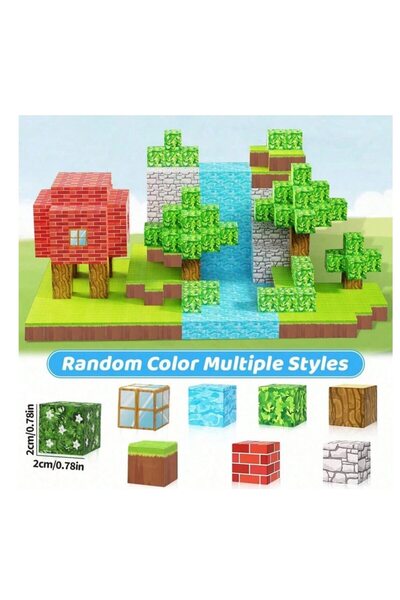 OEM Magnetic Cubes, Construction Set, 90 pcs, Minecraft