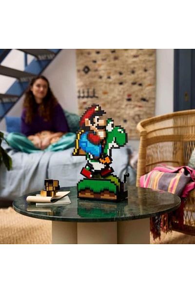 Mena Rise Diyar-Ifırsatshop Super Mario Super Mario World: Mario and Yoshi 71438 - Display for Adults