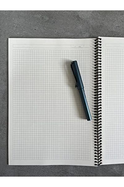 Mena Rise Diyar-Ifırsatshop Promotional Checkered Spiral Notebook, A4 Size (21X29,7 cm), 60 Sheets, 90Gr. Ivory