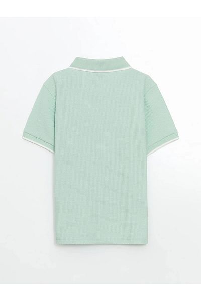 LC Waikiki Polo Neck Textured Boy's T-Shirt