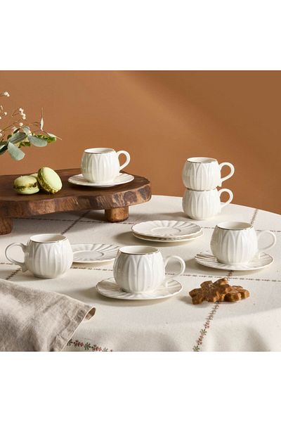 Karaca Karaca Eylül Kaffeetasse für 6 Personen 85 Ml