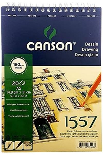 Mena Rise Diyar-Ifırsatshop 1557 Painting and Drawing Block 180Gr A5 20Yp Top Spiral Painting Notebook 1017157