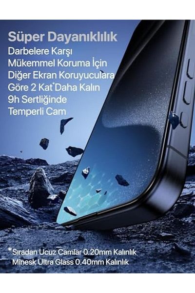 Mena Rise Diyar-ıFırsatShop ترصيص فائق القوة ضد الخدش والصدمات لهاتف iphone 15 Pro Max