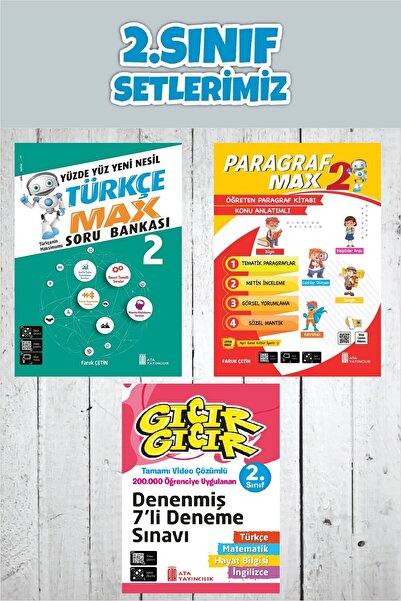 Ata Yayıncılık 2.Sınıf Yüzde Yüz Yeni Nesil Türkçe Max+Paragraf Max Konu Anla...