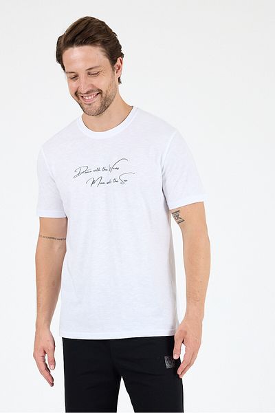 Rodi Men's 100% Cotton Crew Neck Short Sleeve Printed T-Shirt Comfortable and Stylish Casual Men's T-Shirt 0011