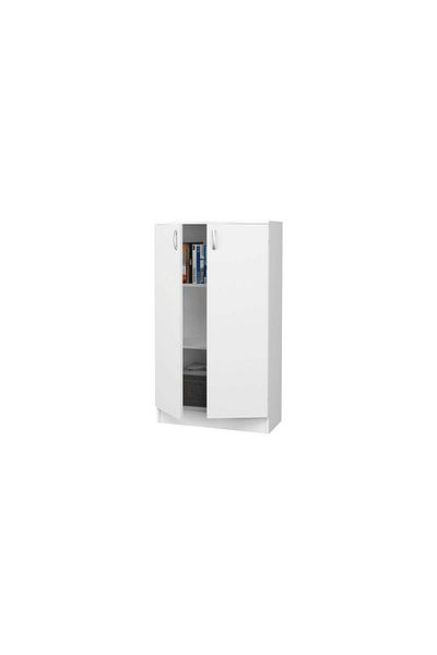 haaus.ro Haaus Flint Library, 2 Uses, Alba, 70 x 32 x 122 cm